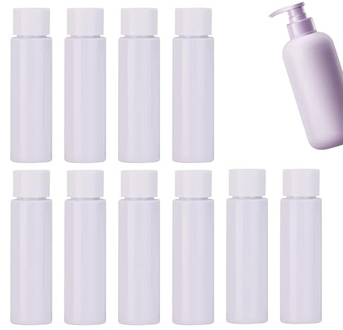Contenitore Cosmetico Ricaricabile - Set Da 10 Flaconi Da Viaggio - Dispenser Portatili Vuoti Antigoccia 30ml per Tonico Bagnodoccia Lozione Balsamo Detergente Viso Crema Liquido
