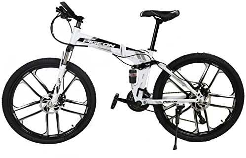 Vélo Pliant VTT Portable pour Adultes, VTT Tout Suspendu, pour Hommes et Femmes, Cadre léger en Acier à Haute teneur en Carbone