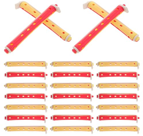 HOMOCONO Juego de 24 Varillas para Rizar Cabello de Plástico Distribución de Calor Uniforme y Diseño Práctico para Uso en Salones Casa