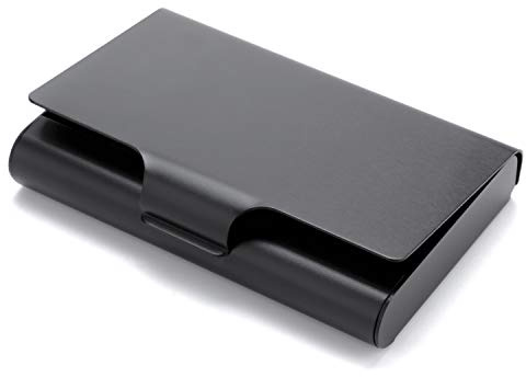 MaxGear Aluminum Business Card Holder Black