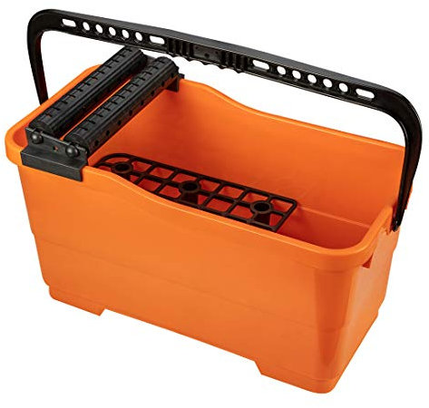 NEO Fliesenleger-Set 5-teilig | Wascheimer 25 l mit Waschrollen und Gittersieb | 1x Reibebrett 280 x 140 mm mit Moosgummi 4 mm | 1 Fliesenwaschbrett 280 x 140 mm mit Schaumbelag 25 mm