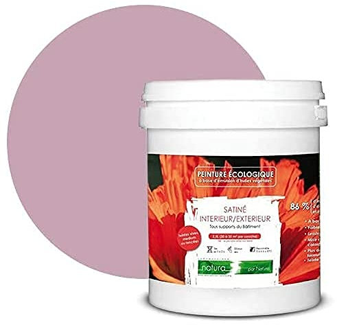 BOX DECO COULEURS Pittura naturale ecologica per interni esterni effetto raso Natura - 1L / 13 m² [Classe energetica A+], rosa confetto