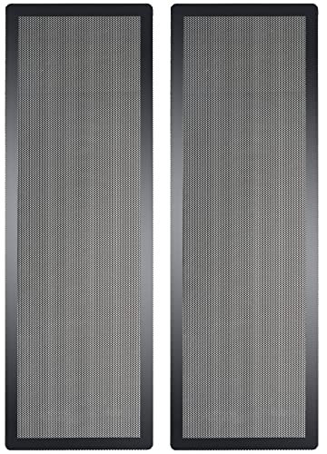 360mm x 120mm Computergehäuse Lüfter Staubfilter PC Mesh Filter Abdeckgitter mit Magnetrahmen, Farbe Schwarz (2 Stück)
