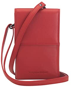 Josephine Osthoff DÜSSELDORF Handytasche limone echt Leder mit RFID Schutz, Farbe:Kirsche