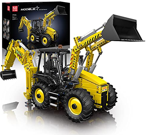Mould King 17036 Bagger Gabelstapler Engineering Fahrzeug Bulldozer Kran Technik Modell Klemmbausteine Spielzeug Fernbedienung Bausatz Geschenk