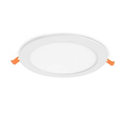 Vision-EL Spot plafonnier LED encastrable Slimy II Miidex - Ø 225mm - 18W - 3000K - IP40 - Blanc - Avec alimentation déportée