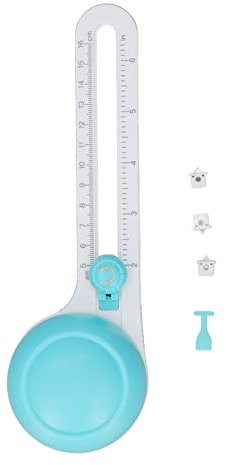 Leopacat Cortador de Papel Circular, Cuchillo de Corte Redondo Giratorio, Cortadores de Tarjetas Herramienta para áLbumes de Recortes con 3 Cuchillas Reemplazables para Manualidades de Papel