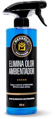 MERBALU. Ambientador coche Perfume coche absorbe olores Ambientador coche nuevo Neutralizador de olores coche. Elimina los malos olores. 500ml