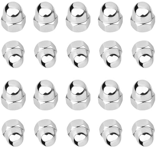 Hutmuttern M8 M10 Edelstahl 304 Sechskant Hutmuttern Kappenmuttern Schutzkappen Muttern für Schrauben Gewindestangen 20 Stück
