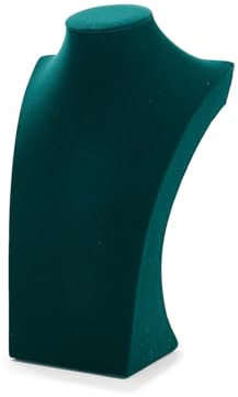 Oirlv Vintage Verde Velluto Gioielli Display Busto Collana - Stand Espositivo per Centro Commerciale Bancone High End (H30cm)