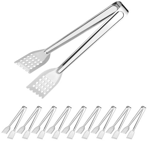 MABAHON 9 Pouces Pinces de Service Pince,10 Pcs Pinces Cuisine,à Salade Inox pour Cuisine Cuisson BBQ Friture Buffet Salade Grillades