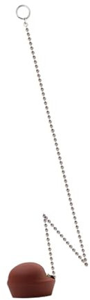 FLCPJGV Enchufe de Cuenca con Cadena Larga para Bañera, Marrón, Individual
