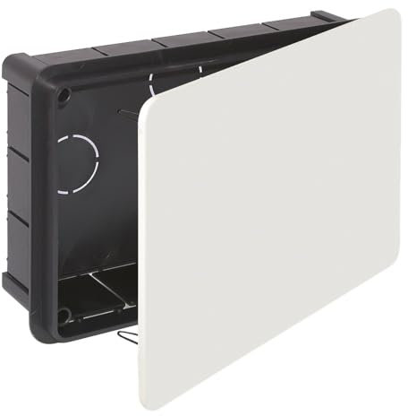 RASMACOR Boîte d'enregistrement encastrées 200 x 130 x 60 cm | Boîte de dérivation encastrée avec Couvercle | Couvercle avec griffes métalliques | Boîte encastrée électrique 200x130x60