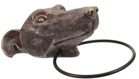 Angoily Aldaba Clásica De Seguridad Para Puerta De Exterior Diseño De Cabeza De Perro, Resina Duradera, Para Puerta De Entrada y Hotel, Llamador Funcional, Accesorio Decorativo,