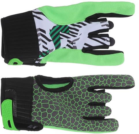 MUELODSIC Guantes De Bolos Profesionales Antideslizantes Transpirables Guantes Deportivos con Ajuste Autoadhesivo En Muñeca para Juego Preciso Talla L 8.26X3.74X0.11In