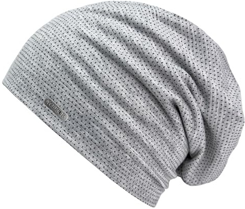 WEROR Herren & Damen Beanie Jersey Mütze Long Slouch WEROR-67.1 (Einheitsgröße, Frostgrau)