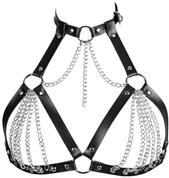XFSRG Harnais Cuir Pour Femme Punk Chaine de Corps Gothique Sexy Chaîne de Corps Femme Sexy pour Soirée et Clubbing