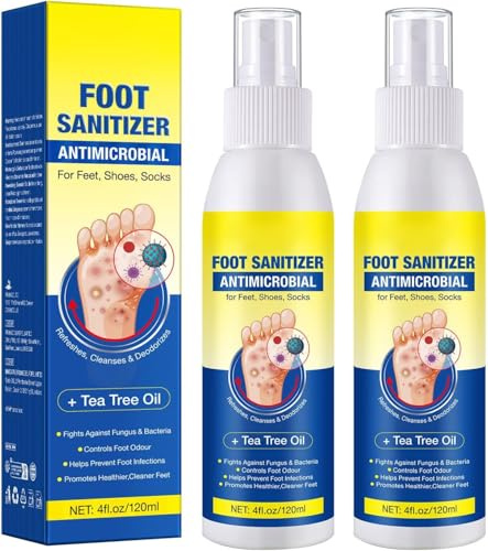 1/2PCS Spray Antifungino del Piede,Funghi Unghie Piedi,Piede D'atleta Spray, Trattamento del Piede Dell'atleta ad Azione Rapida, Elimina Cattivo Odore, per Uomini E Donne (2)