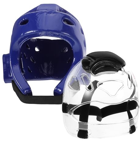 JECOMPRIS Equipaggiamento Protettivo per Taekwondo Casco Completo e Protezione Viso, Adatto per Sessioni di Karate e Boxe per Ragazzi e Ragazze