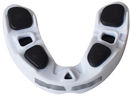 LKZL Mundschutzboxen, Zahnschutz für Kontaktsportarten Rugby Kampfkünste Karate-Boxen Eishockey Fußball Basketball (Color : Black+White)