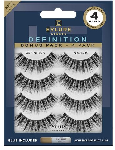 Eylure Dramatic Definition No. 126 Eyelashes Multipack, 4 Pairs