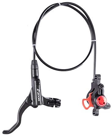 BUCKLOS Zoom MTB Hydraulic Disc Brakes Set, Left Front 800mm Right Rear 1450mm Mountain Bike Hydraulic Brake Aluminum Alloy Levers with Dual Piston Calipers PM/IS Adapter