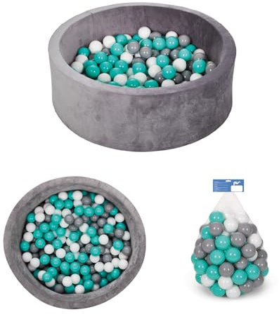 MS BabyWorld – Piscina di Palline Morbida +100 Palline | Piscina con Palline Morbida e Sicura | Parco Giochi Sensoriale per Neonati | Confortevole | Uso Interno