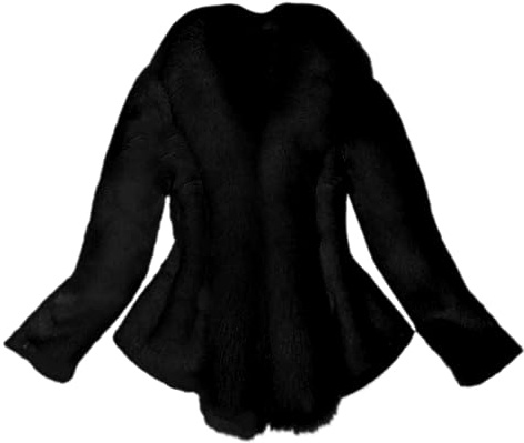 L9WEI Chaqueta softshell para mujer, elegante, abrigo de piel sintética, corto, cálido, abrigo de piel sintética, manga larga, abrigo de pelo mullido, fino y cálido abrigo de invierno