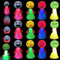 JOKILY 12 Stück LED Feder Leucht Springendes Spielzeug, LED Leuchtspielzeug Kinder, Mitgebsel kindergeburtstag, Springbälle Hüpfball, Kindergeburtstag Mitgebsel Set,Emoticons Puppen für Kinder