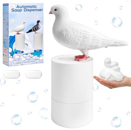 Dispenser Sapone Automatico, Dispenser Di Sapone Piccione, 300ml Dispenser Di Sapone Piccione Bianco, Dispenser Di Sapone Piccione Cacca Divertente Per Lavelli Di Cucina E Bagni, La Schiuma è Spessa