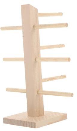 BESTYASH expositor de gafas rack de gafas soporte de madera para gafas de sol titular de las gafas de sol portavasos de madera soporte organizador de gafas de sol pino de Nueva Zelanda