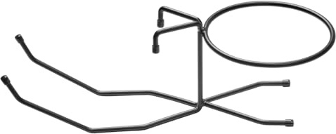 APS 30328 Soporte de mesa para enfriador de champán, metal negro, apto para enfriador de champán, diámetro interior de 18 cm, patas antideslizantes