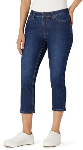 Amazon Essentials Jean Capri Taille Mi-Haute, Coupe Ajustée, Élasticité Moyenne Femme