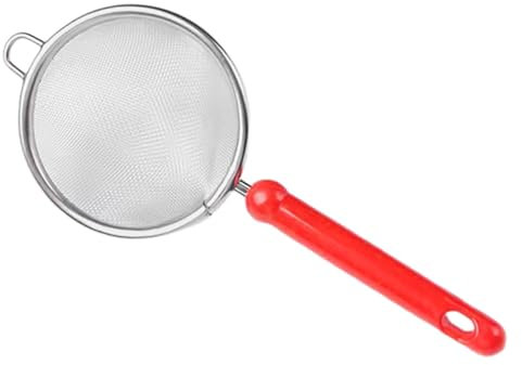 Zerodeko Tamis Fin Acier Inoxydable Ergonomique pour Filtrer Tamiser Farine Saupoudrer Poudre Outil de Cuisine Indispensable pour Chefs