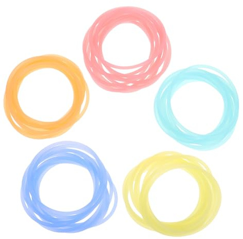 FUNNETOYU 50 Piezas Pulsera de luminosa juegos de de maíz para lanzamiento de bolsas de frijoles pulsera de neón conos de plastico gel de sílice