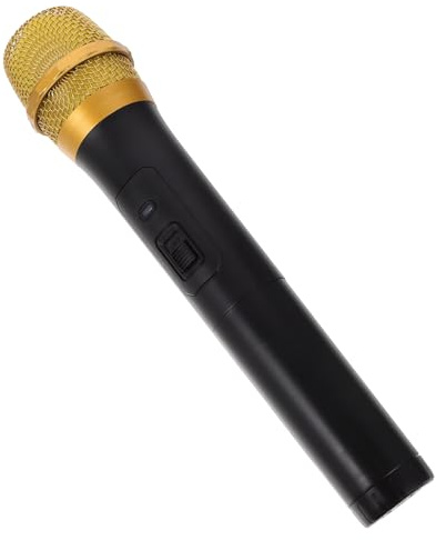 Hohopeti Microphone Modèle Factice Réaliste Accessoire de Scène pour Fête et Jeu Imitation et Adultes