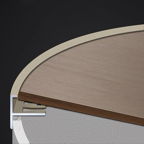 Flexibel trapp-ED-profil – 135 cm – 2-pack F-S kakelklipp, säker h för kakel- och trästeg (champagne, 18 mm höjd) – trappnosing
