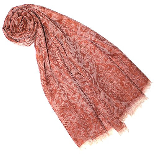 Lorenzo Cana Pashmina Damenschal Schaltuch 100% Kaschmir Kaschmirschal Kaschmirtuch Kaschmirpashmina Hellrot Ziegel 7837277
