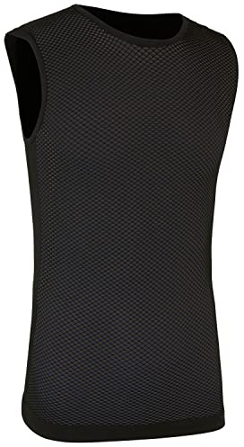 GripGrab Maglietta intima da Ciclismo Traspirante Canotta Senza Maniche Canottiera Maglia Tecnica Uomo Donna Smanicato, nero, XS-S
