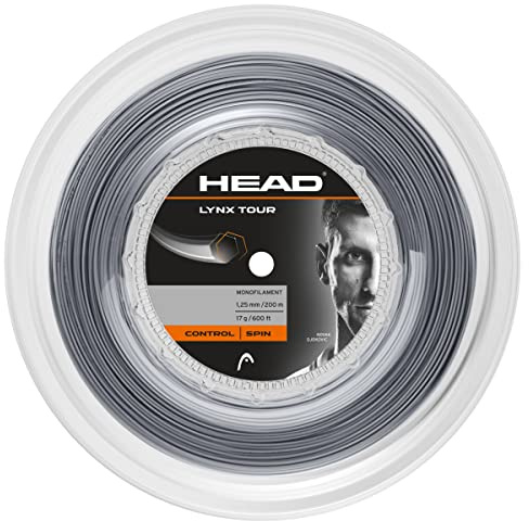 HEAD Lynx Tour 200m Reel Tennis String, Green, size 17
