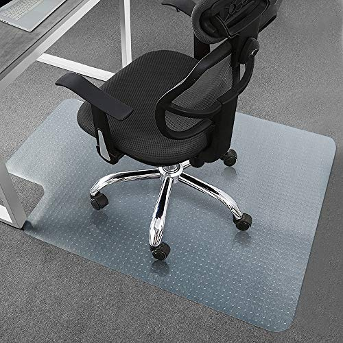 New Chair Mat for Carpet Floor Low Pile Office and Home Use Thick and Sturdy Transparent Desk Chair mat for Carpets Size 36 X 48 with Lip