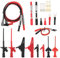 Messleitungen, 24-teilig P1300E Multimeter Messleitungen Set Multifunktions Multimeter-Sondenprüfkits mit Vergoldete Spitznadeln Prüfsonden Krokodilklemmen Bananenstecker für Digitalen Multimeter
