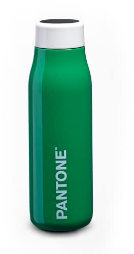 PANTONE Borraccia Termica 500 ml in Acciaio Inox con Display Touch Screen per Controllo Temperatura - Bottiglia Termica Ermetica e Borraccia Palestra, Travel e Lavoro,24h Cold e 12h Hot,Verde Scuro