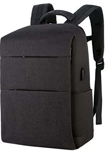 Nordace Nelson Smart Backpack with USB Charging Port, Water Resistant - Everyday Laptop Backpack for Work, Travel, or Daily, Black, L, Travel Backpacks