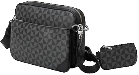 Herrentasche Casual Retro Umhängetasche Dreiteiliges Mixpack Herren Messenger Bag Daily Luxury Bags Handtaschen, Schwarz