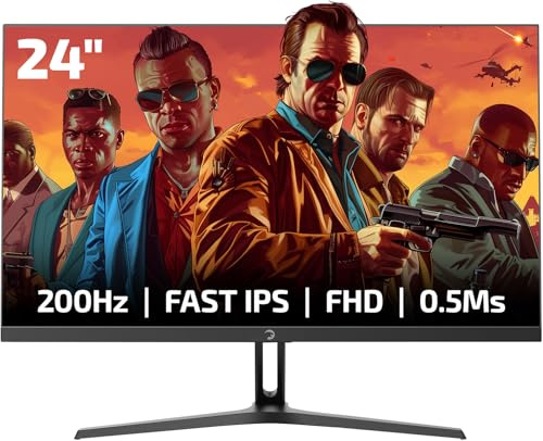 GAMEPOWER Bull T10 24 Zoll Gaming Monitor, 180Hz, 0,5ms, Full HD 1080P, Fast IPS, HDR, Rahmenlos, FreeSync & G-Sync, HDMI 2.1, für PC und Konsole Bildschirm