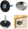 SANTUO 20pcs Stainless Steel Mirror Screws Cap Decorative Cover Chrome Screw Caps with Washers for Mirrors Tables Wardrobes Bath Plates Glass Furniture Glass Signs