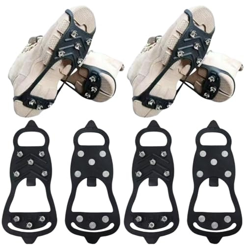 Puntas universales antideslizantes para zapatos de invierno, botas de montaña en invierno, hielo, nieve, clavos para zapatos, garras de hielo, senderismo, etc