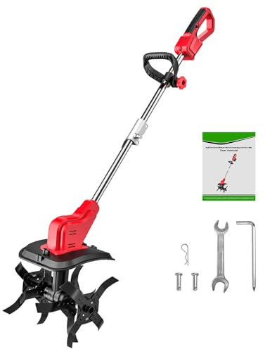 Motobineuse sans Fil pour Batterie Makita 18V, Motobineuse électrique avec Moteur sans Balais, Affichage LED,Largeur Travail 30 cm,Profondeur Travail 22 cm, Bineuse électrique sans fil (Sans Batterie)