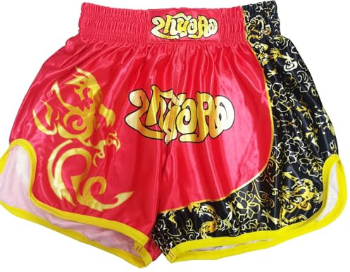 ZUYPSK MMA Kinder Boxing Shorts Muay Thai Boxshorts Short for Kids Jungen Kurze Hose Kickboxen Kampfsport Klassisch Schmal Geschnitten Fitness Sportswear (DE/NL/SE/PL, Numerisch, 130, Regular, Typ C)